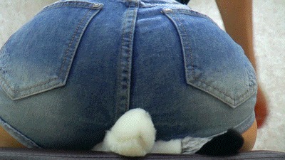 Husky Crushing In Brief Jeans