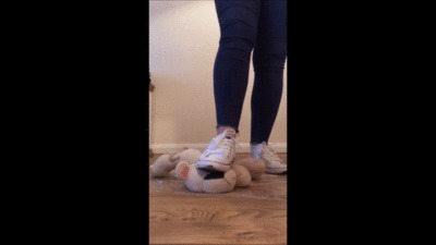 Vikki Abases And Crushes Fucktoy Teddy Bear In Dirty Boots And Socks
