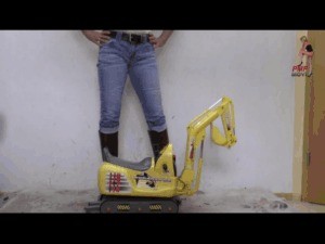 Electrical Excavator Under Four Boots