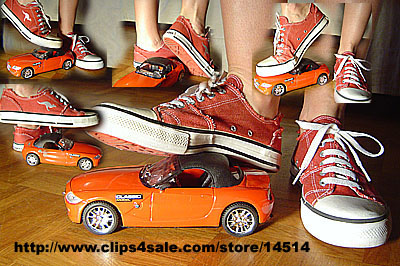 Crush Car In Crimson Sneakers