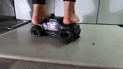 Monster Truck Mashed Into Petite Pieces
